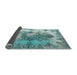 Sideview of Traditional Sea Green Medallion Rug, tr3793