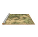 Sideview of Machine Washable Medallion Brown Traditional Rug, wshtr3793brn