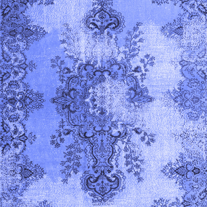 Medallion Blue Traditional Rug, tr3793blu