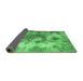 Sideview of Medallion Emerald Green Traditional Rug, tr3793emgrn