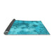 Sideview of Medallion Light Blue Traditional Rug, tr3793lblu