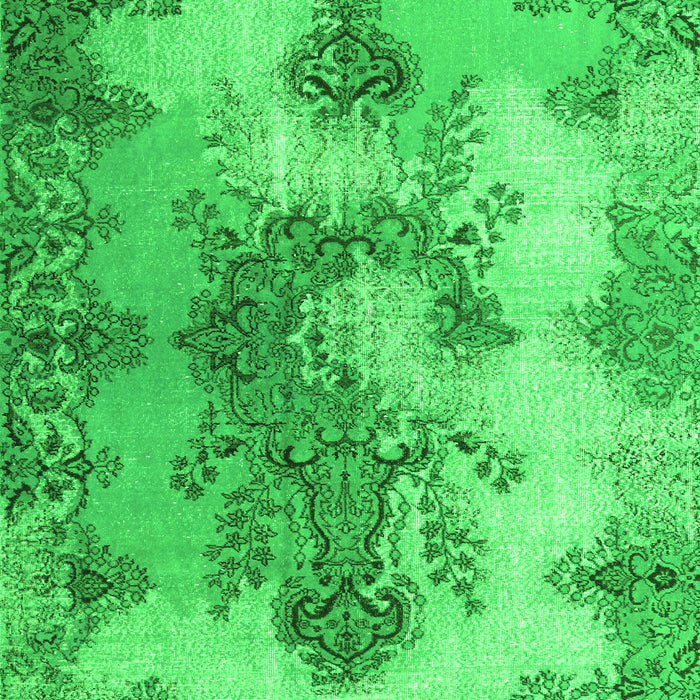 Medallion Green Traditional Rug, tr3793grn