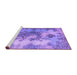 Sideview of Machine Washable Medallion Purple Traditional Area Rugs, wshtr3793pur