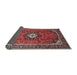 Sideview of Traditional Rose Purple Medallion Rug, tr3794