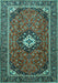 Medallion Turquoise Traditional Rug, tr3794turq