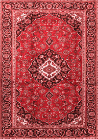 Medallion Red Traditional Rug, tr3794red