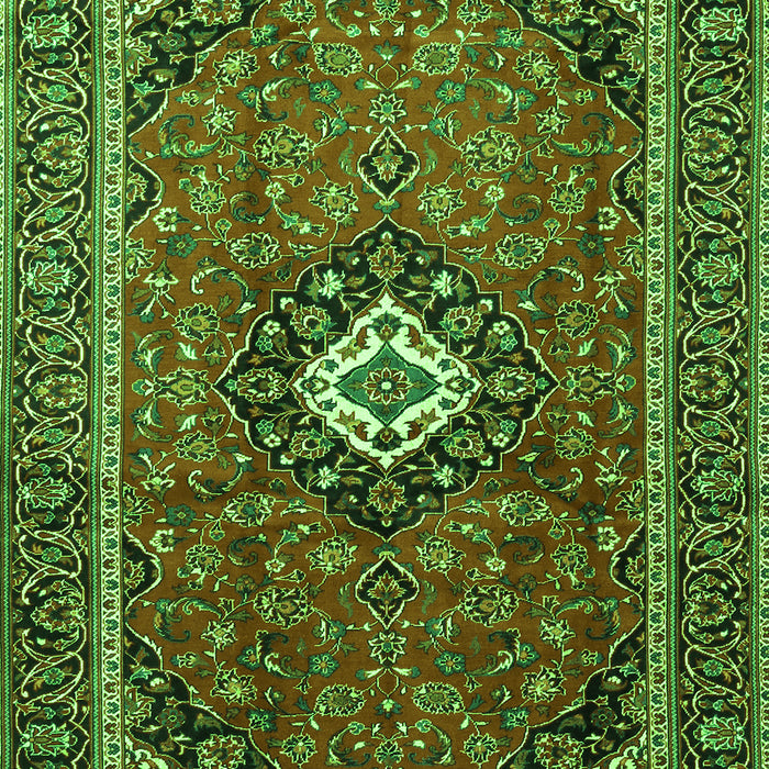 Medallion Green Traditional Rug, tr3794grn