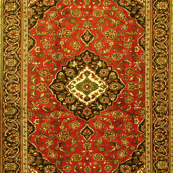 Medallion Yellow Traditional Rug, tr3794yw