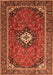 Serging Thickness of Machine Washable Medallion Orange Traditional Area Rugs, wshtr3794org