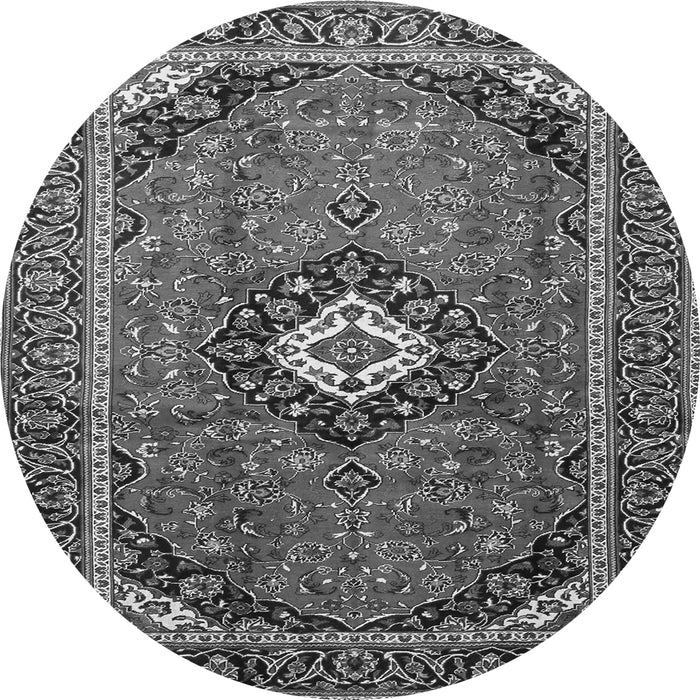 Square Medallion Gray Traditional Rug, tr3794gry