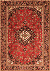 Medallion Orange Traditional Rug, tr3794org