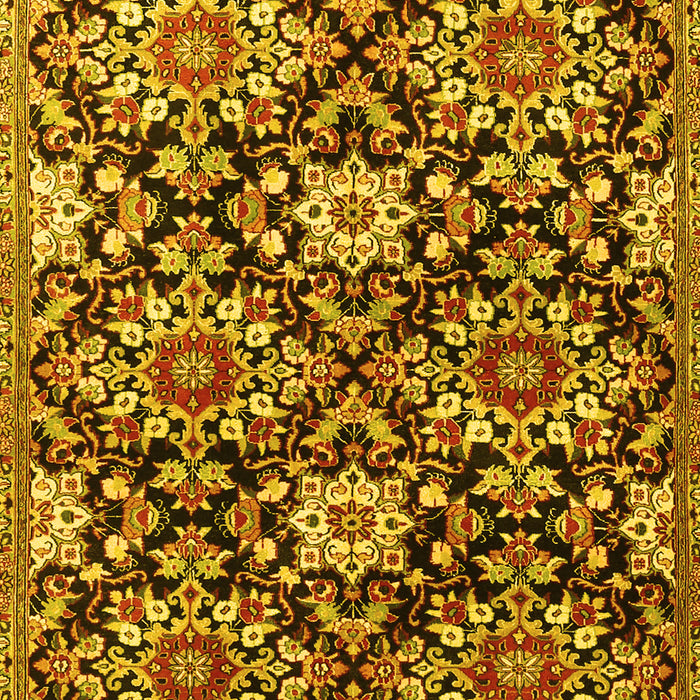 Machine Washable Persian Yellow Traditional Rug, wshtr3795yw