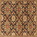 Square Machine Washable Persian Brown Traditional Rug, wshtr3795brn