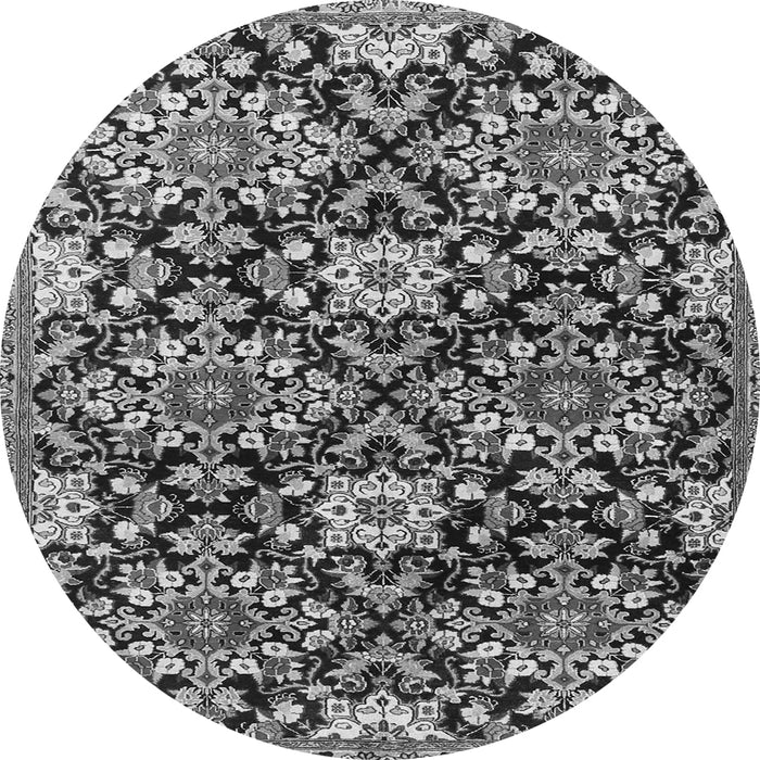 Machine Washable Persian Gray Traditional Rug, wshtr3795gry