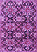 Machine Washable Persian Purple Traditional Area Rugs, wshtr3795pur