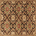 Square Persian Brown Traditional Rug, tr3795brn