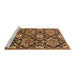 Sideview of Machine Washable Persian Brown Traditional Rug, wshtr3795brn