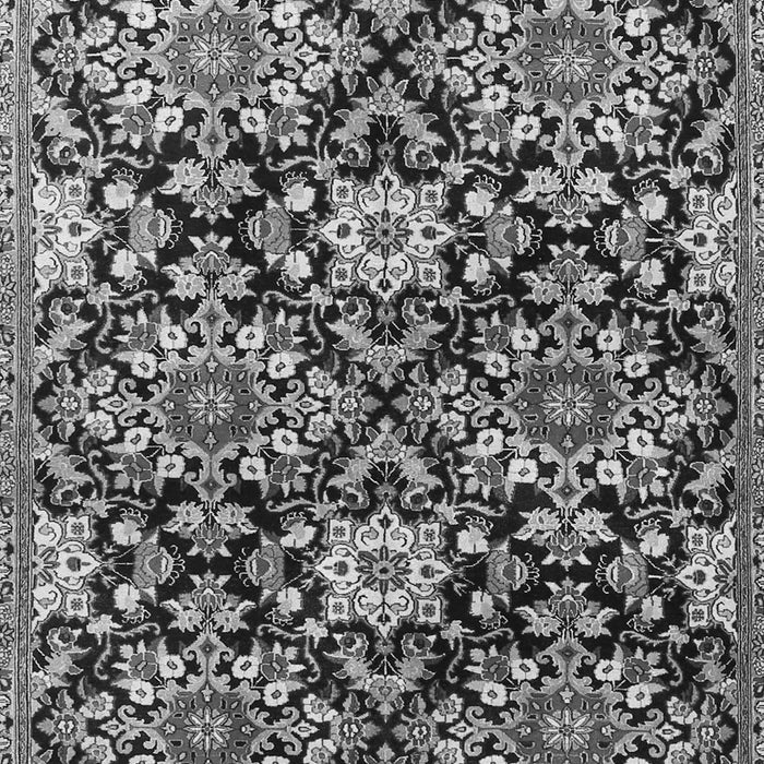 Serging Thickness of Machine Washable Persian Gray Traditional Rug, wshtr3795gry