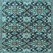 Square Persian Light Blue Traditional Rug, tr3795lblu