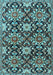 Machine Washable Persian Light Blue Traditional Rug, wshtr3795lblu