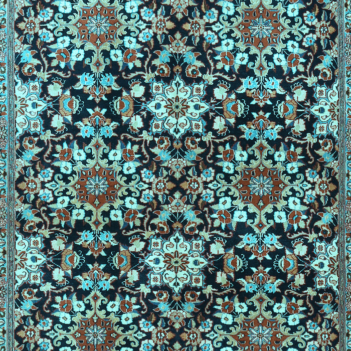 Machine Washable Persian Light Blue Traditional Rug, wshtr3795lblu