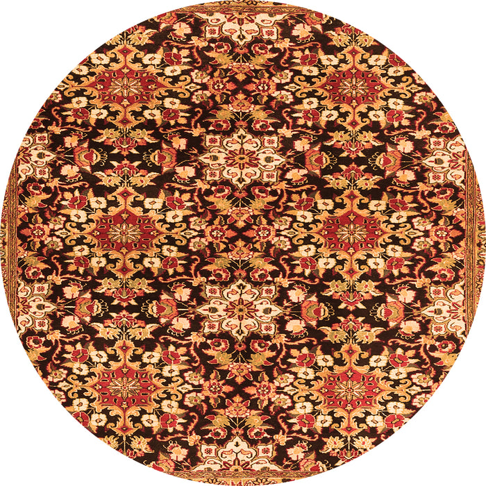 Square Persian Orange Traditional Rug, tr3795org