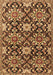 Machine Washable Persian Brown Traditional Rug, wshtr3795brn