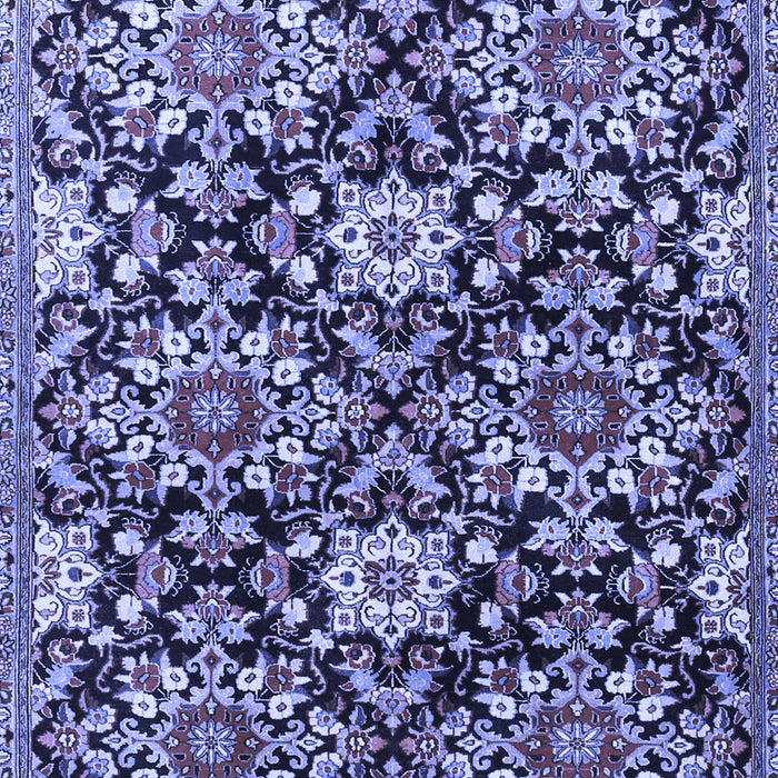 Machine Washable Persian Blue Traditional Rug, wshtr3795blu