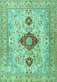 Persian Turquoise Traditional Rug, tr3796turq