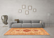 Machine Washable Persian Orange Traditional Area Rugs in a Living Room, wshtr3796org