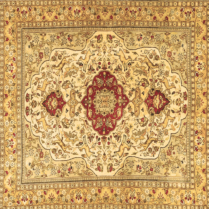 Square Machine Washable Persian Brown Traditional Rug, wshtr3796brn