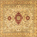 Square Machine Washable Persian Brown Traditional Rug, wshtr3796brn