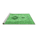 Sideview of Machine Washable Persian Emerald Green Traditional Area Rugs, wshtr3796emgrn