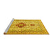 Sideview of Machine Washable Persian Yellow Traditional Rug, wshtr3796yw