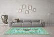 Machine Washable Persian Light Blue Traditional Rug in a Living Room, wshtr3796lblu