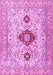 Machine Washable Persian Purple Traditional Area Rugs, wshtr3796pur