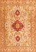 Serging Thickness of Machine Washable Persian Orange Traditional Area Rugs, wshtr3796org