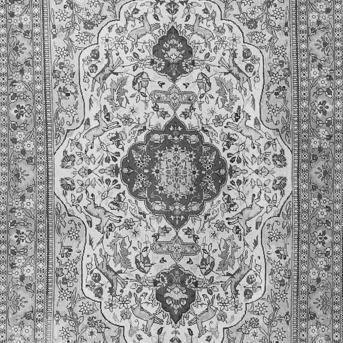 Serging Thickness of Machine Washable Persian Gray Traditional Rug, wshtr3796gry