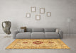 Machine Washable Persian Brown Traditional Rug in a Living Room,, wshtr3796brn