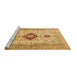 Sideview of Machine Washable Persian Brown Traditional Rug, wshtr3796brn