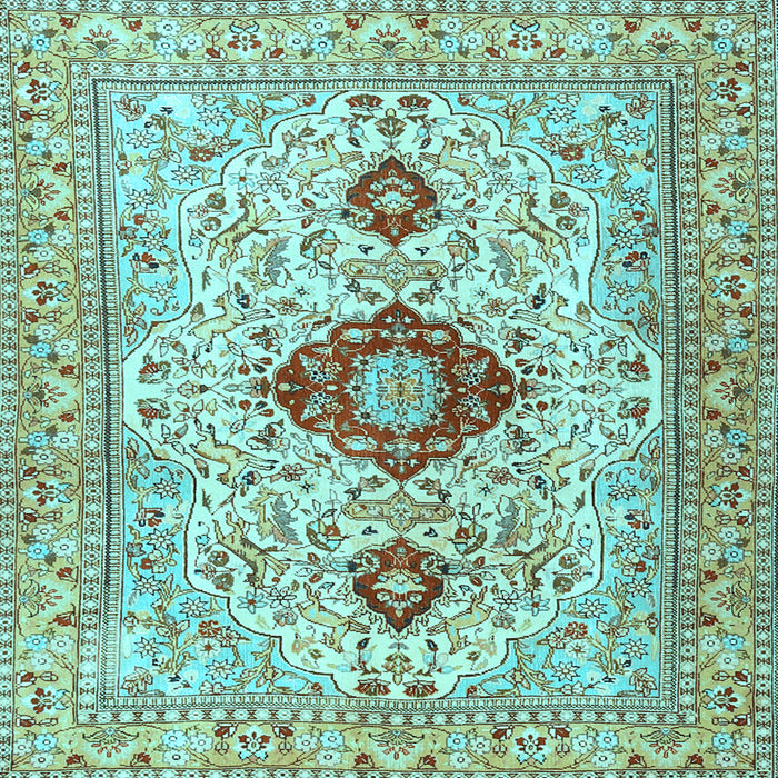 Square Persian Light Blue Traditional Rug, tr3796lblu