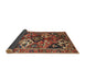 Sideview of Traditional Saffron Red Persian Rug, tr3797