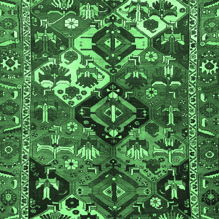Machine Washable Persian Emerald Green Traditional Area Rugs, wshtr3797emgrn
