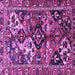 Square Persian Purple Traditional Rug, tr3797pur