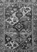 Serging Thickness of Machine Washable Persian Gray Traditional Rug, wshtr3797gry