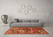 Machine Washable Persian Orange Traditional Area Rugs in a Living Room, wshtr3797org