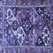 Square Persian Blue Traditional Rug, tr3797blu