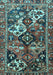 Machine Washable Persian Light Blue Traditional Rug, wshtr3797lblu