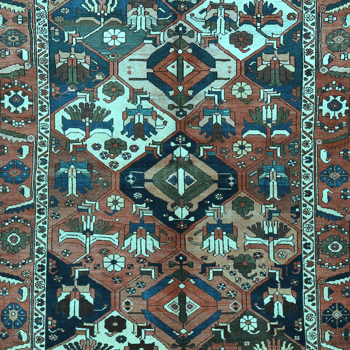 Machine Washable Persian Light Blue Traditional Rug, wshtr3797lblu