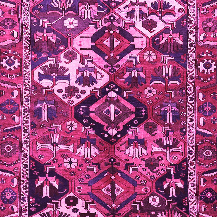 Machine Washable Persian Pink Traditional Rug, wshtr3797pnk
